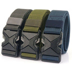 Quick Release Waistband Breathable Durable Outdoor Sport Belt Multi Function Nylon Belt(Grey)