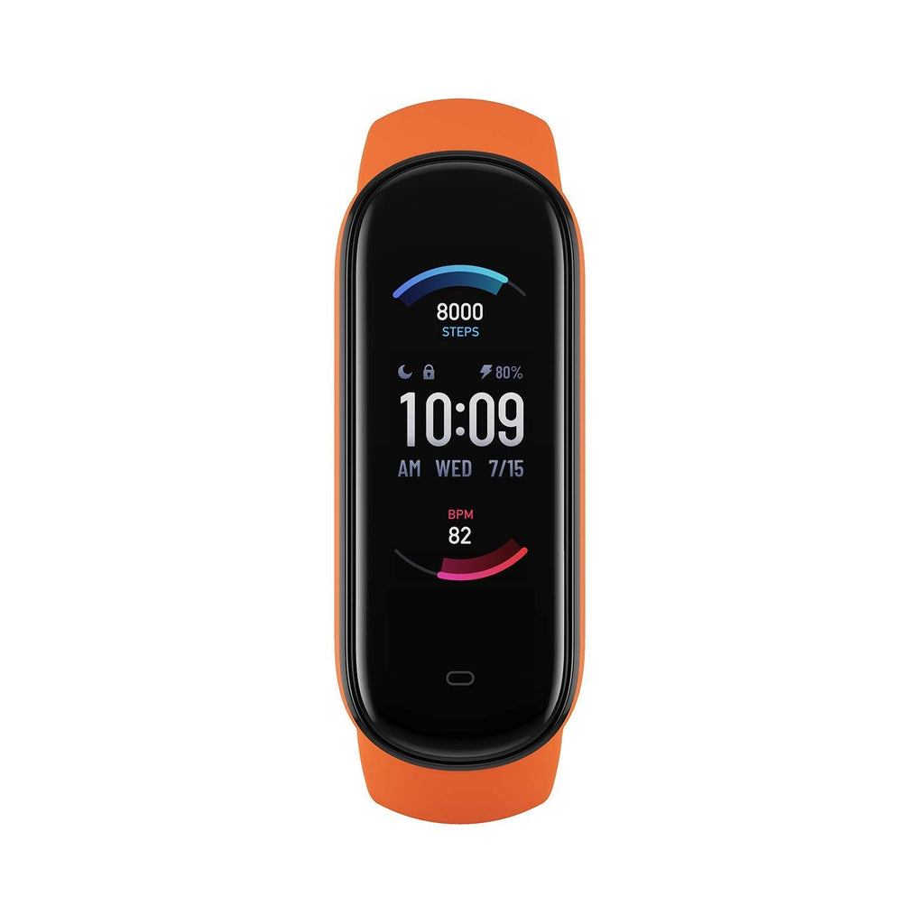 Amazfit Band 5 Activity Fitness Tracker for Women, Alexa Built-in, 15-Day Battery Life, Blood Oxygen, Heart Rate, Sleep & Stress Monitoring, 5 ATM Water Resistant, Health Smart Watch, Orange