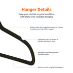 Amazon Basics Slim, Velvet, Non-Slip Sturdy Suit Clothes Hangers, Pack of 30, Black/Rose Gold