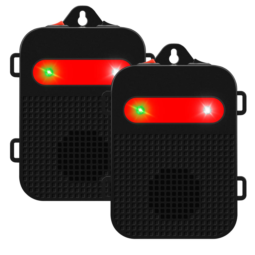 Angveirt Ultrasonic Mouse Repellent Battery Operated Pest Repeller Rodent Repellent Ultrasonic Mouse Deterrent for Car Engines Basement Garage Attic Warehouse Under Hood Rodent Repeller - 2 Pack