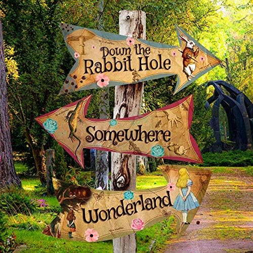 Alice in Wonderland Party Vintage Style Arrow Signs/Mad Hatters Tea Party Props Pack of 12 Signs