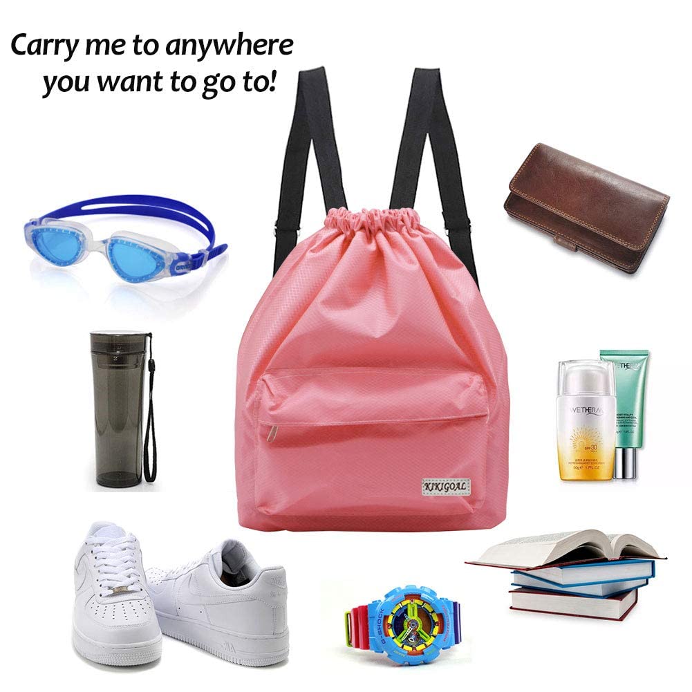 Dry Wet Separated Swimming Bag Portable Drawstring Backpack Waterproof Gym Sports Pool Beach Gear Bag