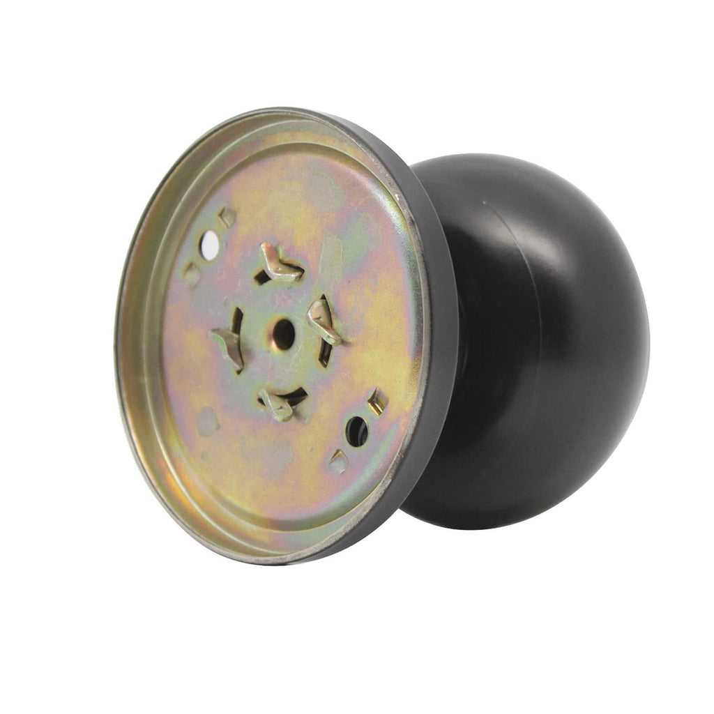 Probrico Black Half Dummy Door Knob, Round Non-Turning Inactive Door Knob for Closet French Door, 2 Pack