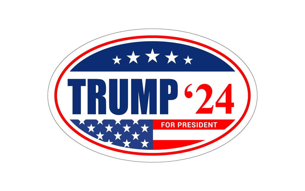 5-Pack Trump 2024 American Flag Oval Magnet MAGA TO602