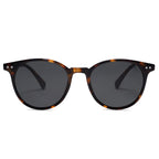 Small Round Classic Polarized Sunglasses for Women Men Vintage Style UV400 Lens MAY SJ2113, Tortoise/Grey