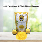 Beesworks Yellow Beeswax Pellets (3 lb) | 100% Pure, Cosmetic Grade, Triple-Filtered Beeswax for DIY Skin Care, Lip Balm, Lotion, and Candle Making