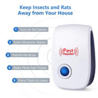 10 Pack Ultrasonic Pest Repeller, Mice Repellent Plug in Ultrasonic Insect Repellent Electronic Indoor Pest Control for Bugs Roaches Insects Spiders Mice Mosquitoes Flies, Ants Repellent for Home
