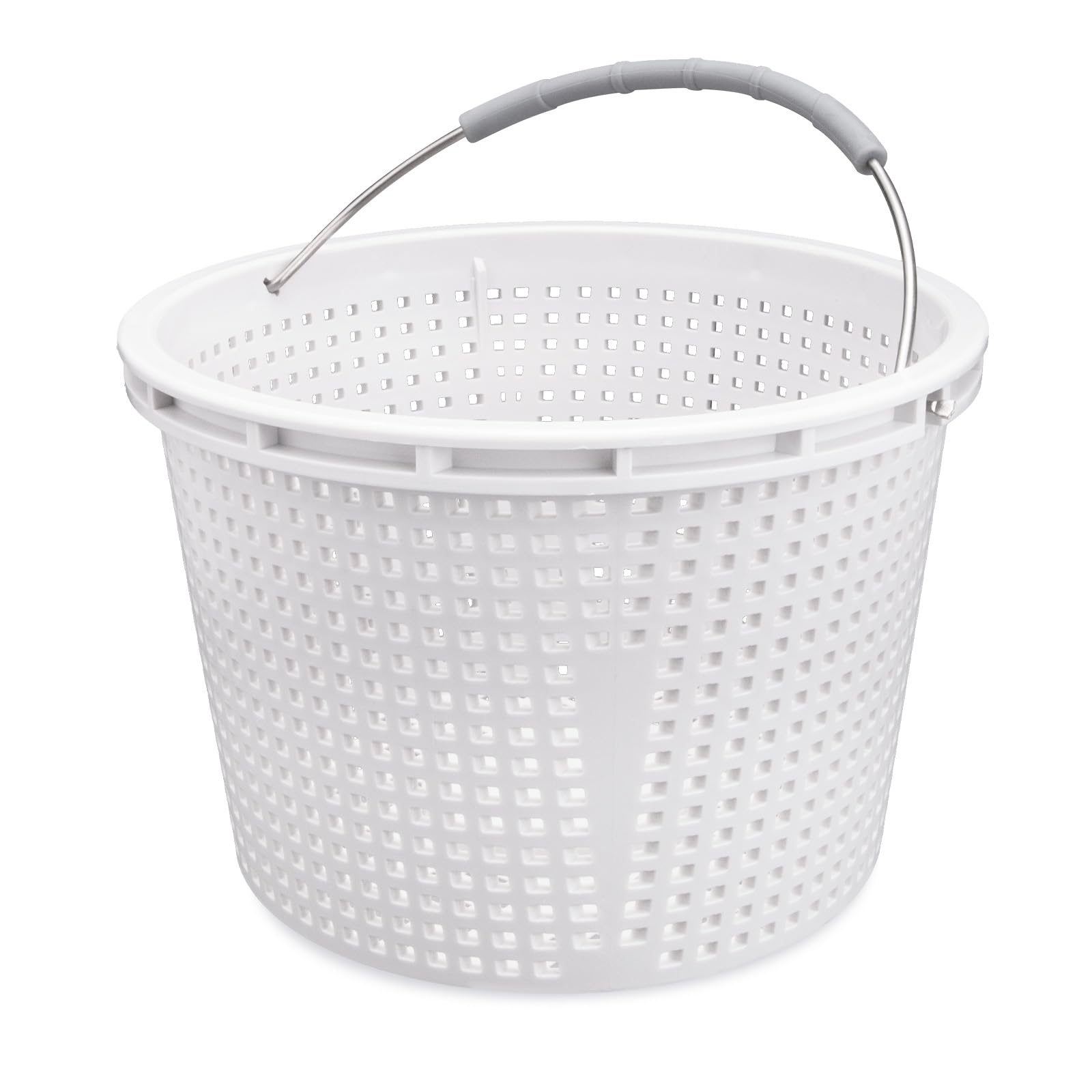 Neowah 8" Pool Skimmer Basket for Inground Pool, Compatible with Pentair U-3 Skimmer Basket 08650-0007 and Hayward SP1070 SPX1070E Pool Basket,with Built-in Brass Weight, Handle and Rubber Grip