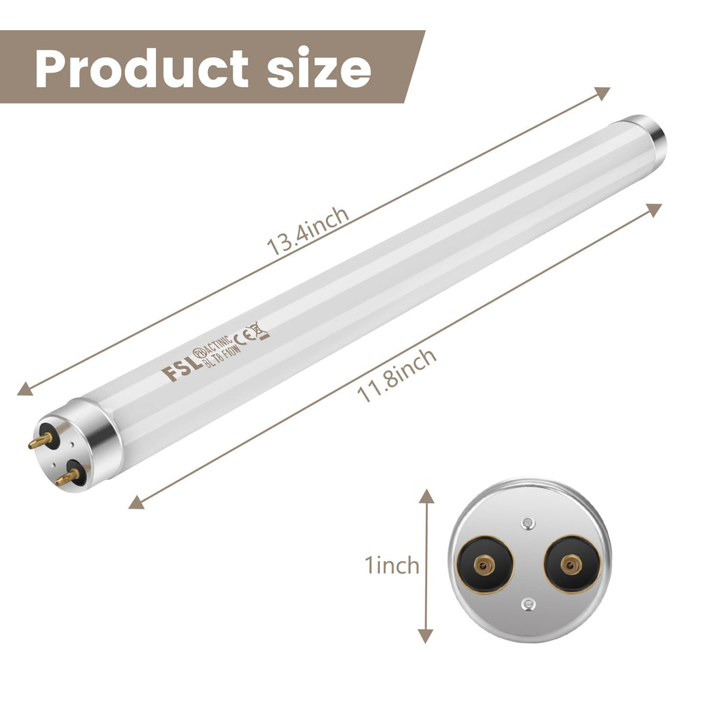 Bug Zapper Replacement Bulbs 20W, 4 Pack 13'' 10W Light Bulbs for 20W Electric Bug Zapper Mosquito Light, UV T8 Fluorescent Tubes for 20W Indoor Outdoor Electronic Insect Pest Lamp Killer