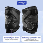 NEWGO Ice Pack for Knee Replacement Surgery, Reusable Gel Cold Pack Wrap Around Entire Knee for Knee Injuries, Pain Relief, Swelling, Bruises (Black)