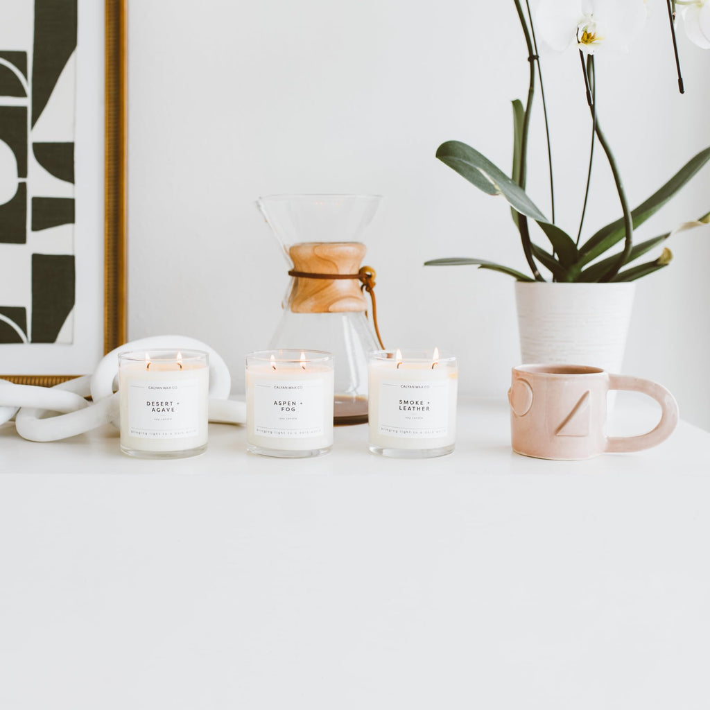 Calyan Wax Scented Candle, Lemon & Sage Candle for The Home Scented with Rose, Lemon & Lavender, Soy Wax Aromatherapy Candle in Glass Jar with 37 Hour Burn Time, Non Toxic Scented Candles Gifts