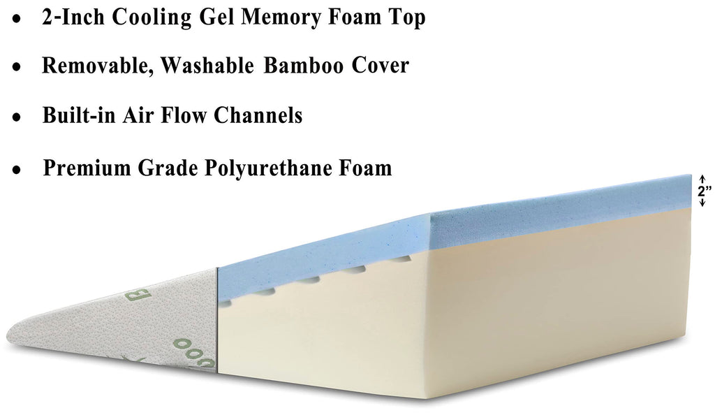 InteVision Bed Wedge Pillow (33" x 30.5" x 7.5")