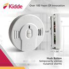 Kidde Smoke Detector, 10-Year Battery, LED Indicators, Replacement Alert, Test-Reset Button
