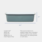 Falcon Enamelware Loaf Tin, Heavy-Gauge Steel, Enamel Tin 12"x 5", Oven Safe to 530°F, Dishwasher Safe & Freezer Safe (Pigeon Gray)
