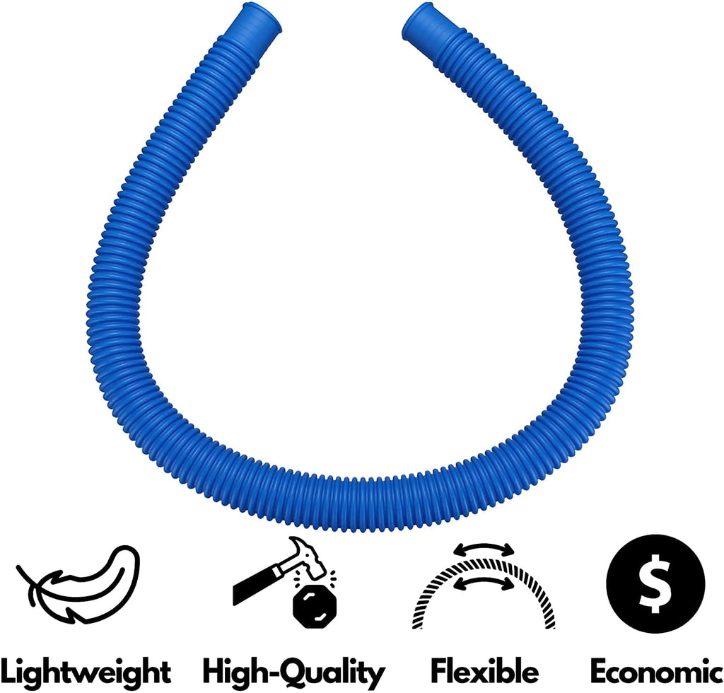 IDEASURE Pool Pump Replacement Hose, 1.25 x 41 Inch Above Ground Pool Hose Compatible with In tex Filter Pump 607, 637, 3 pack 1 1/4 Pool Hoses Replacement Include 6 Hose Clamps