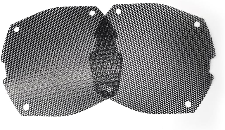 Replacement Front Mesh Speaker Grill Cover Panels Fits for 1996-2013 Harley Davidson Touring, Electra Glide, Street Glide, Ultra Limited And Tri Glides Models (Black)