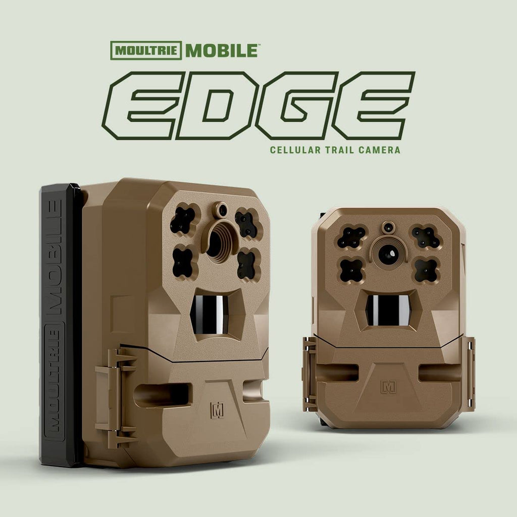 Moultrie Edge Cellular Trail Camera - Auto Connect - Nationwide Coverage - HD Video-Audio - Built in Memory - Cloud Storage - 80 ft Low Glow IR LED Flash