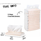 Car Tissue Refills 600 Sheets Facial Tissues Refills for Car Visor Tissue Holder, Travel Tissue Tubes Box Container Perfect Fit for Car Tissues Cylinder