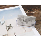 8 Pack Plastic Business Card Holder - Clear Business Card Case for Desk - Office Acrylic Business Card Stand Display