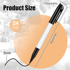 Colarr 24 Pcs Thick Tipped Low Vision Pen Black Ink Visual Pen Easy to See Bold Pens with Felt Tip Quality Low Vision Aids for Low Vision Seniors Elderly Office Home Classroom Writing Reading