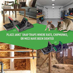 JT Eaton 410BULK Jawz Plastic Rat Trap, for Solid or Liquid Bait (Pack of 12)