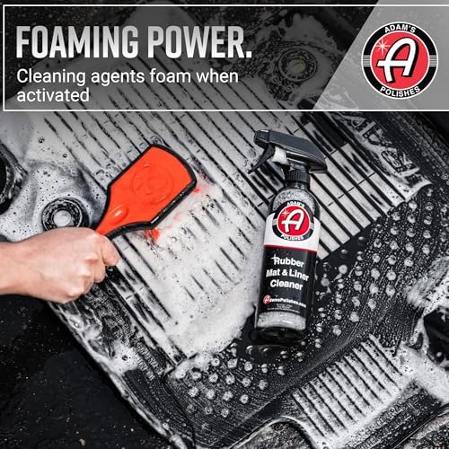 Adam's Polishes Rubber Mat & Liner Cleaner 16oz Protectant & Rubber Floor Mat Cleaning Solution for Car Detailing | Deep Cleans & Restores Mats, Truck Bed Cargo Liners, Trunk Mat Accessories & More