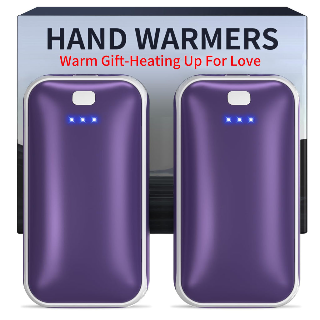 Hand Warmers Rechargeable, 2 Pack 4000mAh Electric Handwarmer, Portable Pocket Heater Handwarmers, Gifts for Men, Women, Christmas, Outdoor, Indoor, Golf, Camping, Hunting Accessories