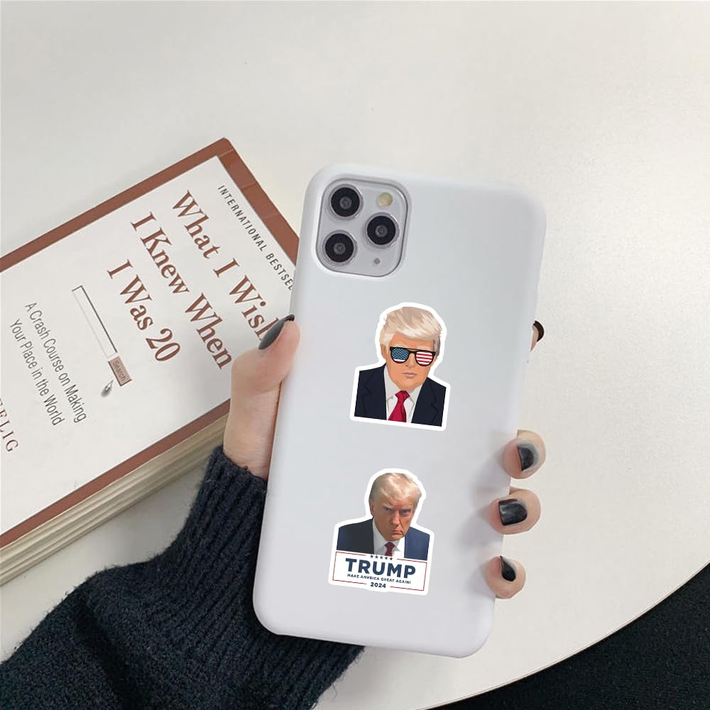 50pcs Trump Stickers 2024 Trump Decals for Laptop, Water Bottle, Bumper, Helmet, Phone