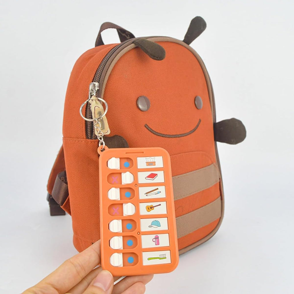 ZBJBinCH 3 Pcs Reminder Board for The Elderly, ADHD Tools for Kids Portable Visual Schedule for Kids School Bag Pendant Detachable Daily Task Planning Pad with List Cards Stickers for Kids