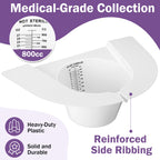 TrelaCo 100 Pcs Urine Hats for Toilets Stool Sample Collection Kit Urine Collection Hat Urine Collector Specimen Cups Pee Urine Sample Cup Containers for Women and The Elderly, 27oz/ 800cc