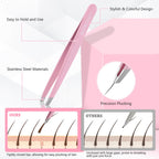 7 Pcs Tweezers for Women Facial Hair, Stocking Stuffers for Teen Girls Women, Christmas Small Gifts for Teen Girls Women, Eyebrow Tweezers Set, Birthday Beauty Cute Gifts for Mom Wife Her
