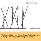 OFFO Black Bird Spikes Pre-Assembled for Pigeons Birds, Durable Bird Spikes with Stainless Steel for Fence Roof Mailbox Window Cover 10 Feet