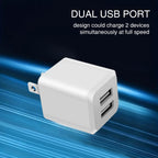 USB Wall Charger, Dual Port Cube Power Adapter Charger Plug Block Charging Box, Dual Port Wall Charging Adapter, Compatible for i Phone 14 13 12 11，Milky White (3-Pack)
