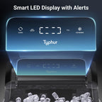 Typhur Fast Nugget Ice Maker Countertop with Self-Cleaning Pump, 35lbs/24H Crushed Pebble Ice Machine with Pellet Ice, 8 Packs Cleaner, Dual Ice Scoops for Home, Kitchen, Party, RV, Stainless Steel
