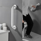 Rackickyer Shower Grab Bar, 2 Pack 24 Inch White Bathroom Grab Bar, 1.25" Diameter 304 Stainless Steel Anti-Slip Grab Bars for Bathtubs and Showers, Handicap Shower Grab Bar for Seniors Elderly