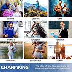 CHARMKING Compression Socks for Women & Men (8 Pairs) 15-20 mmHg Graduated Copper Support Socks are Best for Pregnant, Nurses - Boost Performance, Circulation, Knee High & Wide Calf (S/M, Multi 42)