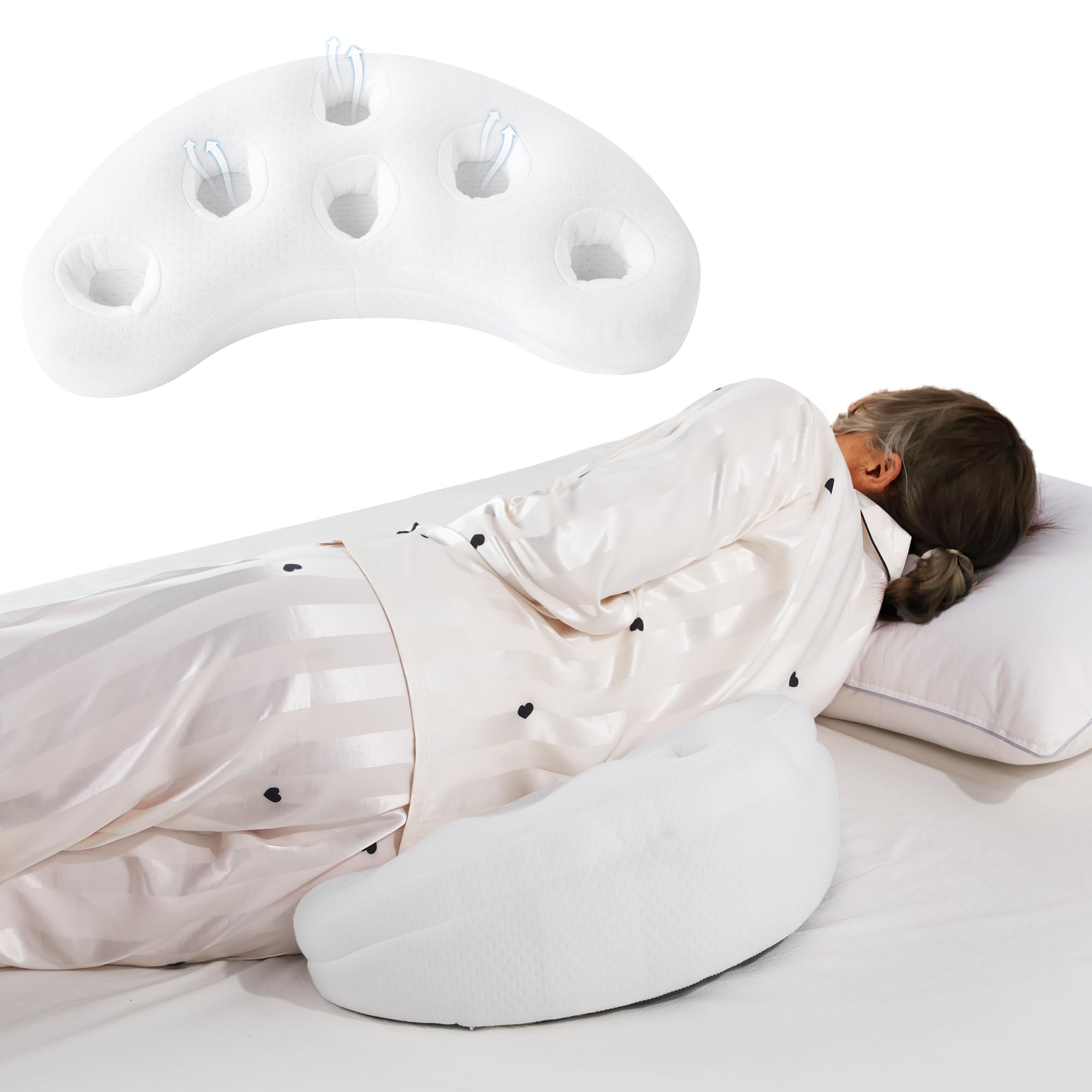BALAPET Breathable Bedsore Pillow Positioning Wedge,Bedsore Pressure Relief Cushions for Prevention and Faster Recovery, Fit for Side Sleeping, Back Pain, After Surgery