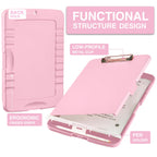 Clipboards with Storage, High Capacity Clip Boards 8.5x11 with Storage, Heavy Duty Nursing Clipboard Folder, Plastic Clipboard with Pen Holder for Women Teachers Work, School & Office Supplies