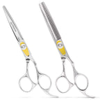Equinox Professional Razor Edge Series Hair Cutting Scissors Set - Barber Hair Cutting & Thinning Shears/Texturizing Scissors Set - 6.5 Inches Hair Cutting Scissors Kit for Men/Women/Kids/Salon & Home