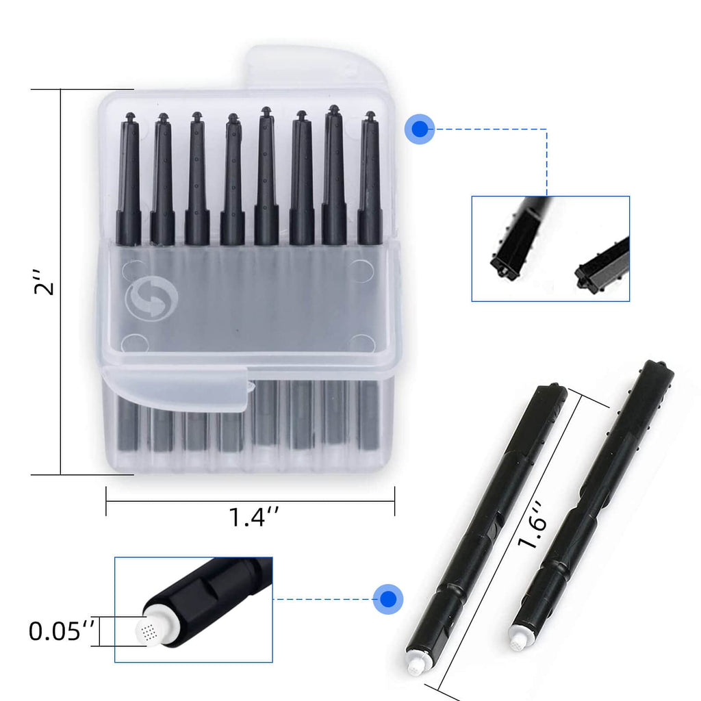 (8Packs) Hearing Aid Wax Guard Filters (64 Units) Replacement Wax Cerumen Stop Wax Traps for Phonak, Widex, Unitron and Resound - 5 Pieces Hearing Aid Cleaning Kit Accessories with Carry Case