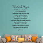 VWAQ The Lord's Prayer Bible Wall Decal Our Father Vinyl Wall Art Scripture Quote Faith Home Christian Decor Stickers