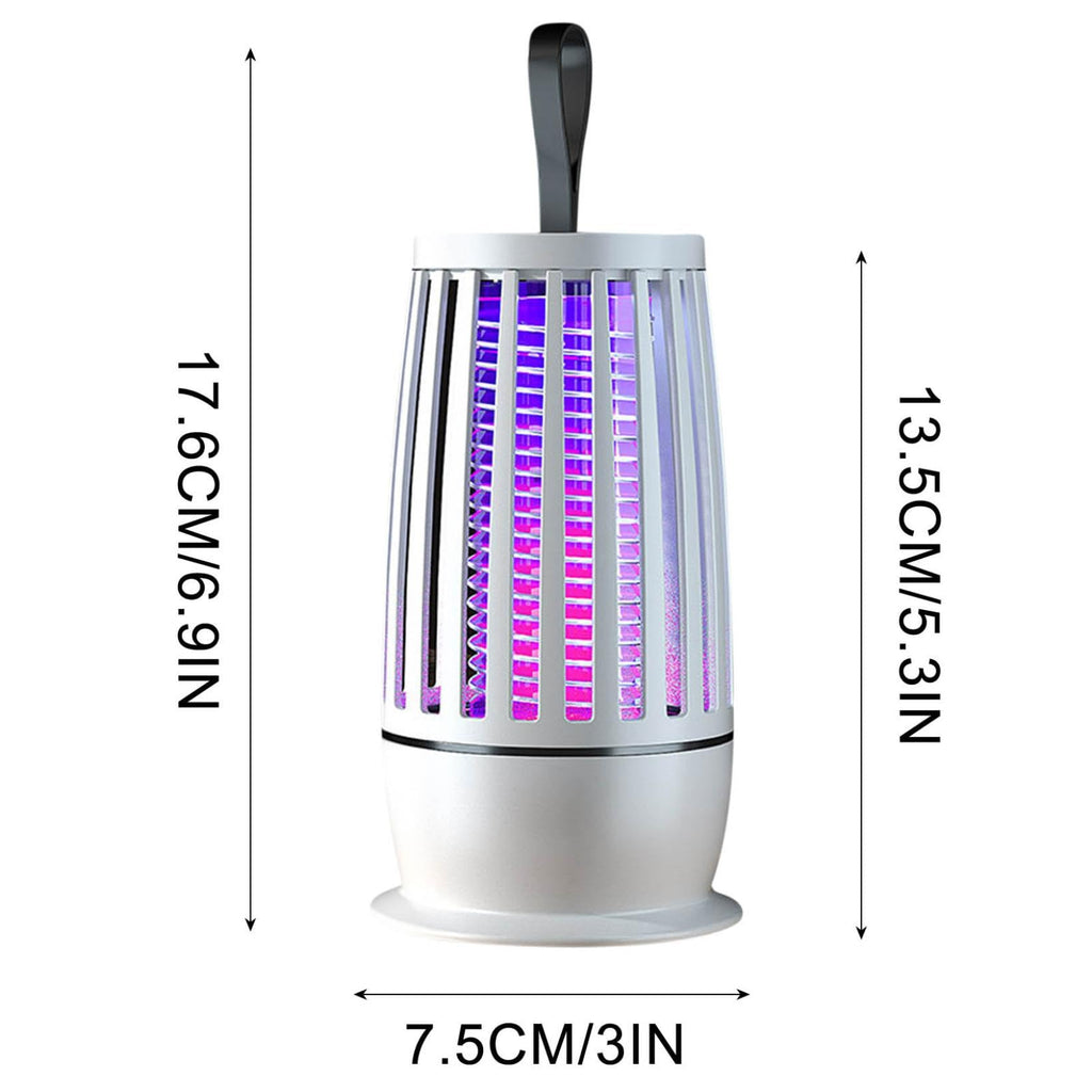 CSEONE Electric 𝑩𝒖𝒈 𝒁𝒂𝒑𝒑𝒆𝒓 for Indoor & Outdoor - Rechargeable 𝑴𝒐𝒔𝒒𝒖𝒊𝒕𝒐 & 𝑭𝒍𝒚 𝑲𝒊𝒍𝒍𝒆𝒓, Portable Quiet USB LED Light 𝑻𝒓𝒂𝒑 for Home Office #Daily Use (White)