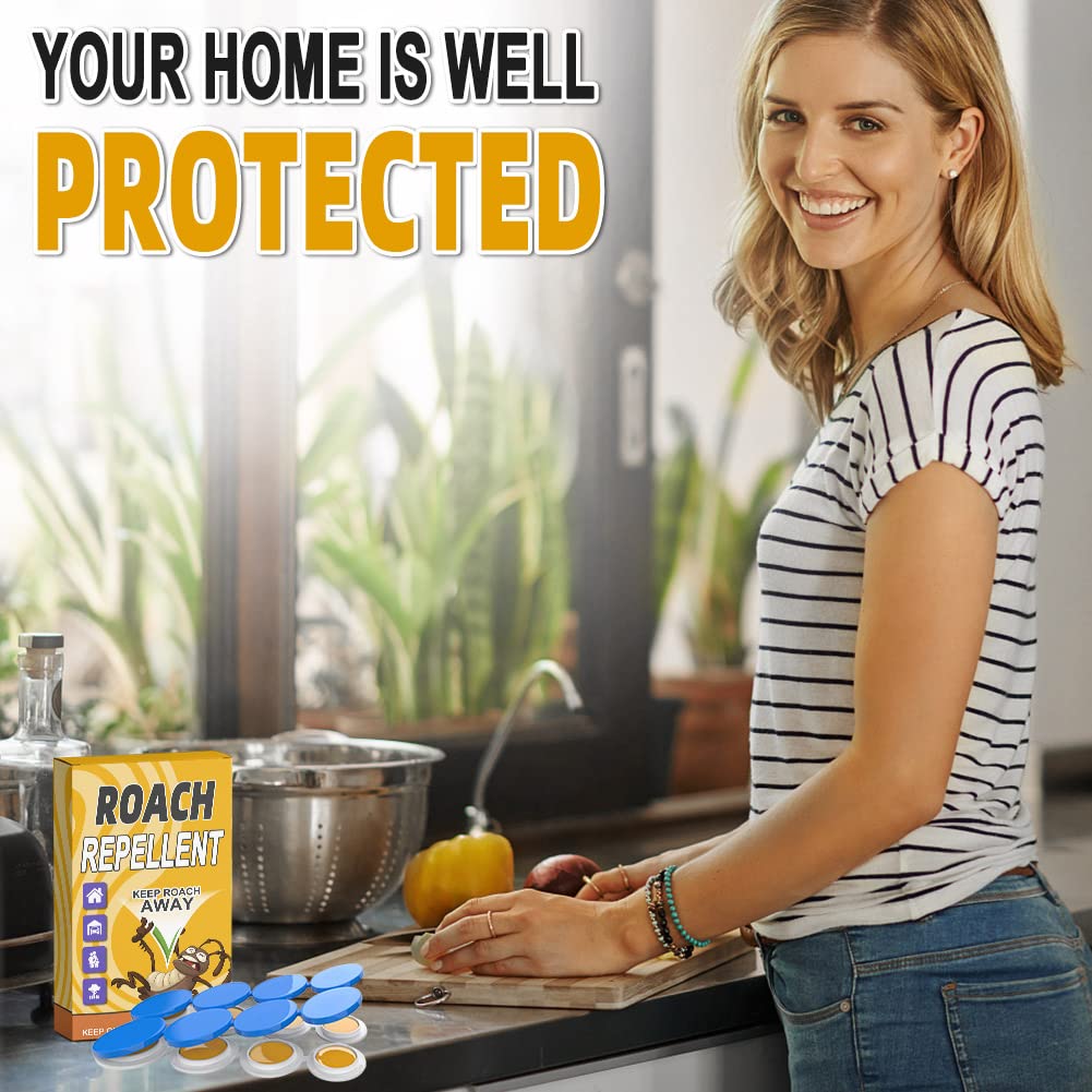 DALIYREPAL Roach Repellent,Cockroach Repellent,Roach Away, Roach Repeller for Indoor/Outdoor Use,Cockroach Deterrent, Roach Control, 8 Count Effectively Roach Control Safe Around Pet & Plant