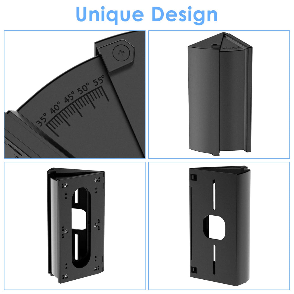 Adjustable 30 to 55 Degree Doorbell Angle Mount Compatible with Ring/Blink Video Doorbell/Battery Doorbell, Replacement Angle Adjustment Adapter Mounting Bracket Wedge Kit