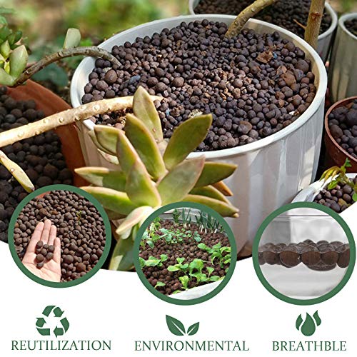 Malifea 10LBS Leca Expanded Clay Pebbles Hydroponics Supplies for Indoor Garden Plants