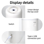 SEEDSEEL 100ML Car Diffuser Humidifier, Cool Mist Air Essential Oil Diffuser with 7-LED Color Changing, Suitable for Car