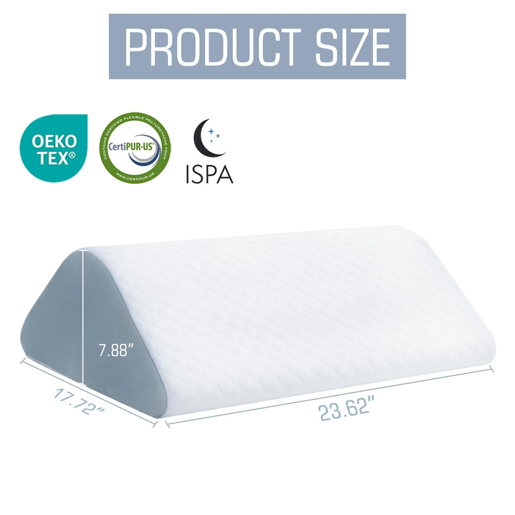 Foamalusion Knee Wedge Pillow Bed Wedge Pillow for Sleeping, Wedge Pillows for After Surgery Leg Pillow for Knee Pain Relief, Back Pain, Sciatica, Hip Support