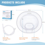 LOKFEHRE Large Portable Inflatable Hair Washing Basin for Bedridden - Wash Hair in Bed with Inflatable Shampoo Bowl.For Elderly,Disabled,Injured,Ideal Inflatable Sink for Locs Detox (Pure white)