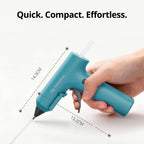 Tilswall Cordless Hot Glue Gun, Fast Preheating, Glue Gun and Sticks Set with 2Ah USB-C Rechargeable, 20 Premium Glue Sticks, High Temp Compact Size Ideal for Crafts, DIY Making, Repairs Blue