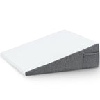 Wedge Pillow with Foam Top for Sleeping,Reading and Rest, 8 Inch Elevated Support Triangle Bed Pillow for Legs and Back Support with Washable Cover